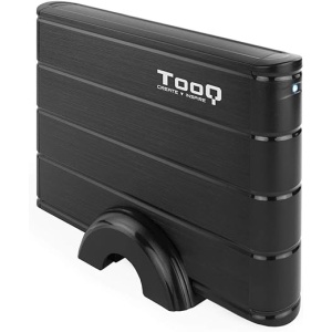 Carcasa para Discos Duros Tooq TQE-3530B de 3.5" SATA I/II/III, USB 3.0, Aluminio, Negro, 350 grs