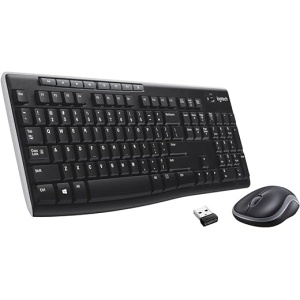 Combo Inalámbrico Logitech MK270 de Teclado y Ratón para Windows, 2,4GHz, Ratón Compacto, 8 Teclas Multimedia y de Acceso Directo, Batería de 2 Años, para PC y Portátil