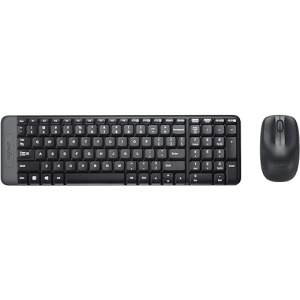 Combo Logitech MK220 con Teclado y Ratón Inalámbrico compacto para Windows, 2,4 GHz, Receptor USB Unifying, Batería de 24 meses, compatible con PC, portátil y disposición