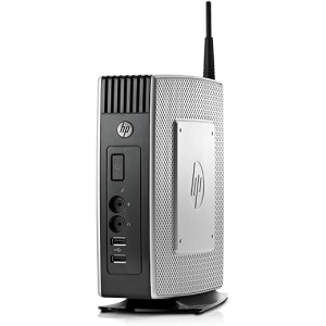 Computadora de escritorio mini HP t510 Flexible (1000 MHz, U4200, VIA Eden, 1 GB de RAM, memoria Flash de 2048 MB) en color negro
