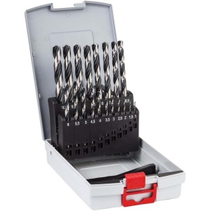 Conjunto Bosch Professional de 19 brocas helicoidales HSS PointTeQ para metal en ProBox, ideal para taladro