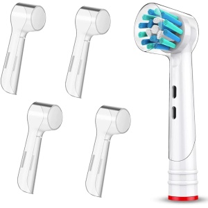 Conjunto de 4 Fundas para Cabezales de Repuesto de Cepillo de Dientes Eléctrico Oral B - Protección contra el Polvo - Pack de 4