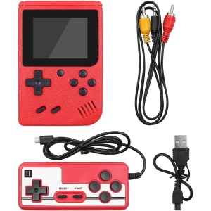 Consola de Juegos Portátil Retro con 400 Juegos Clásicos, Pantalla a Color de 3 Pulgadas y Soporte para Dos Jugadores - Rojo