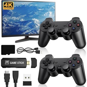Consola Retro de Juegos con 2 Controladores, Plug and Play, 40000+ Juegos, Salida HDMI 4K y 40 Emuladores - Ideal para Adultos