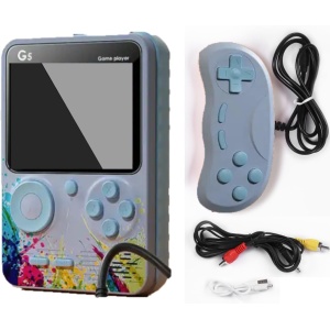Consola Retro portátil con 500 juegos precargados, Pantalla de 3" y conexión a TV, batería recargable de 1020mAh, para adultos y niños, de 1 a 2 jugadores, con mando incluido