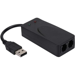 Controlador externo de módem USB2.0 de fax de doble puerto, compatible con Win 7 / Win 8 / Win 10 / Win XP, con soporte de identificador de llamadas y marcación automática