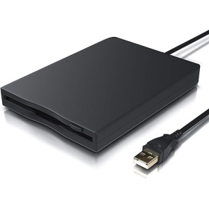 CSL - Unidad de Disquete Externa - Lector USB de Discos Floppy Disk Drive FDD - 1,44 MB - 3,5 Pulg. - Portátil - Conexión Plug y Play - Compatible con PC Windows 11, 10, 8, 7,...