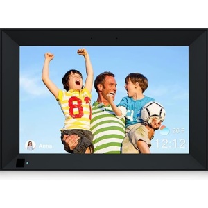 Cuadro Digital de Fotos Hyjoy de 10.1 Pulgadas con WiFi, Pantalla táctil de Alta definición IPS, Sensor de luz, rotación automática y la aplicación móvil AiMOR para manejar...