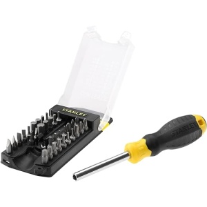 Destornillador multipuntas STANLEY STHT0-70885 con 34 puntas y organizador, mango bimaterial, cabeza magnética y diseño compacto