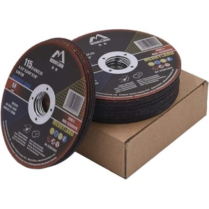 Disco de Corte para Amoladora Angular Merryland 115 Metal, 115 X 1,0 X 22,23 mm - Paquete de 25 Discos de Corte de Acero Inoxidable Hierro, Craft-Line C13071042