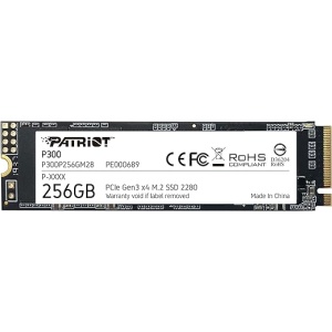 Disco de estado sólido NVMe M.2 Patriot P300 de 256GB con bajo consumo - P300P256GM28 - Velocidad de Lectura de hasta 1700 MB/s y Escritura de 1100 MB/s