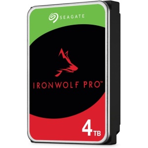 Disco Duro Interno Seagate IronWolf Pro de 4TB para NAS, HDD, 3,5" SATA 6 GB/s, CMR, con caché de 256 MB, compatible con almacenamiento en RAID (ST4000NE001) - Reacondicionado