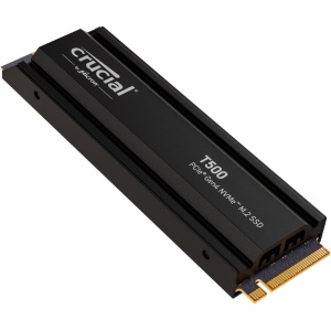 Disco Duro SSD Crucial T500 de 1TB PCIe Gen4 NVMe M.2 para Gaming con Disipador, Velocidad de hasta 7300MB/s, Compatible con PlayStation 5, Laptop y PC de Escritorio
