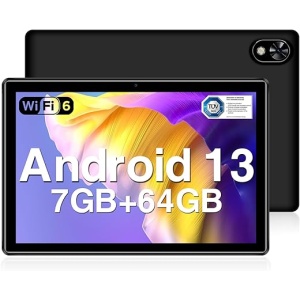 Doogee U9 Tablet Económica 2024, Android 13 Tablet para Niños 10.1 Pulgadas 7GBRAM+64GBROM (expandible a 1TB), Certificado TUV, Batería de 5060mAh, Pantalla IPS HD, Cámara de...