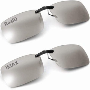 Dos piezas de Clips 3D AoHeng para Gafas de Cine sin interferencias visuales, con mayor claridad, brillo, ligereza y comodidad (compatible con RealD y IMAX)