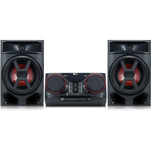 Equipo de Sonido LG XBOOM CK43 con Potencia de 300W, Conexión Bluetooth, USB Dual, Entrada AUX, Radio FM, Reproductor de CD, Función Auto DJ, Enlace Inalámbrico para Fiesta,...