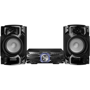 Equipo de Sonido Panasonic SC-AKX320 con Potencia de 450W, Altavoz de 16 cm, Tweeter de 6 cm, Conectividad Bluetooth, Doble USB, Reproductor de CD, Entrada AUX, Función DJ...