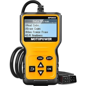 Escáner de código MOTOPOWER MP69033 OBD2 para automóvil, diagnóstico de fallas en el motor, herramienta de diagnóstico CAN para todos los autos con protocolo OBD II desde 1996