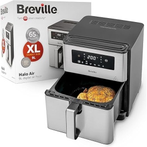 Freidora de Aire Breville | Diseño compacto de gran capacidad digital de 9L | Potencia de 1700W para resultados rápidos | Eficiencia energética 50% mayor |