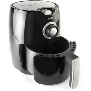 Freidora de Aire Caliente JOCCA con Temporizador 1000W | Capacidad para 2,2 litros | Cocina Saludable con Temperatura Ajustable | Air Fryer sin Aceite