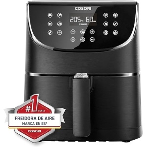 Freidora de Aire COSORI 5,5 L con 100 Recetas en Español, sin Aceite, 13 Funciones, Pantalla Táctil LED, Cocina Rápida y Saludable, Cesta Antiadherente