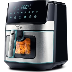 Freidora de Aire EUDAI de 6.5L, sin Aceite con Ventana, 8 Programas, Pantalla LED, Control Táctil, Temperatura Ajustable, Cesta Antiadherente, Temporizador, 1700W, Incluye