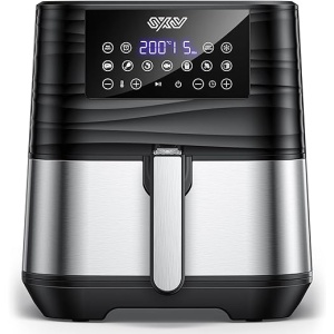 Freidora de Aire Innsky 5,5L sin Aceite, 1700W con 11 Programas, Funciones de Precalentamiento, Descongelado, Mantenimiento de Calor y Temporizador