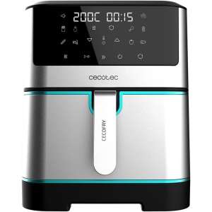 Freidora de Aire sin Aceite Cecotec Cecofry Supreme 8000 de 8 L. 1800 W, Panel Táctil, 30º-200 ºC, 10 Modos, Pre-heat, Alerta, Acabados en Acero Inoxidable