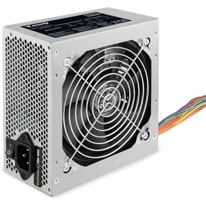 Fuente de Alimentación TooQ TQEP-500SSE-O Ecopower II de 500W con Ventilador de 120mm Silencioso y Control Automático de Velocidad, ATX 12V V1.3, CE/RoHS, Color Plata