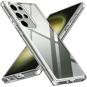 Funda Anti-Amarillo Clara iVoler para Samsung Galaxy S23 Ultra 5G, Carcasa Bumper Teléfono Resistente a Golpes Transparente, [Protección de Cámara] Funda Dura de Silicona PC...