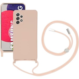 Funda Carcasa Tipo Original con Cuerda para Samsung A52 5G, TPU Silicona de Calidad en Negro, Verde Agua, Rosa, Morado y Rojo de WePhone
