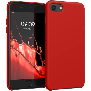 Funda kwmobile compatible con Apple iPhone SE (2022) / iPhone SE (2020) / iPhone 8 / iPhone 7 - Carcasa de TPU y Silicona resistente a golpes - Compatible con carga inalámbrica...