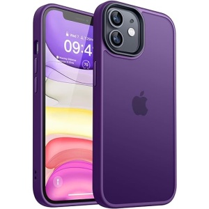 Funda Mate CANSHN para iPhone 11 [Con Esquinas Cuadradas] en Morado Oscuro - Carcasa Protectora Traslúcida de Policarbonato Resistente a Golpes para iPhone 11 de 6.1 Pulgadas