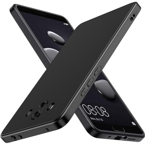 Funda para Huawei Mate 10 en Negro Mate de ivoler con Protección de Cámara, Carcasa Protectora Antigolpes, Delgada y Suave de TPU Silicona, Caso Anti-Choques Ultrafino