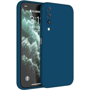 Funda protectora de piel de silicona TPU Topme para Samsung Galaxy A50 (6.4" pulgadas) en color Azul Zafiro