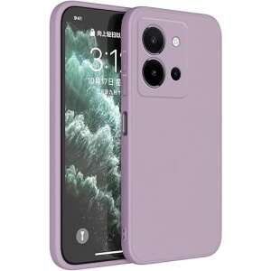 Funda Protectora Topme de Piel de Silicona TPU para Vivo Y36 (6,64 pulgadas) - Diseño de Hierba Púrpura