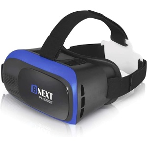 Gafas de Realidad Virtual para Móvil Compatible con iPhone/Android - Sumérgete en los Mejores Juegos y Videos en RV, 360 y 3D con Calidad Superior y Máxima Comodidad (Azul)
