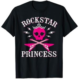 Guitarra Rockstar Princess - Camiseta con diseño de princesa para niñas