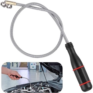 Herramienta de Recogida con Iman Flexible de 60CM, Elevador Magnético, Herramientas de Taller Mecánico Profesional, Recogedor Magnético para Piezas