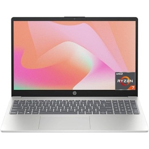 HP 15-fc0072ns - Laptop de 15.6" Full HD (AMD Ryzen 7 7730U, 16GB RAM, 1TB SSD, Gráficos AMD Radeon, Sin Sistema Operativo) Plata - Teclado en Español QWERTY