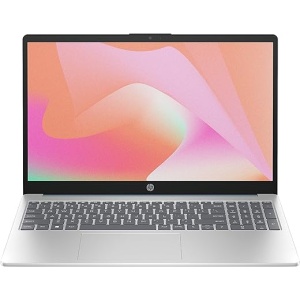 HP 15-fd0000ns - Portátil de 15.6" Full HD (Intel Core i3-N305, 8GB RAM, 512GB SSD, Gráficos Intel UHD, Sin SO) Plata y Azul- Teclado Español QWERTY