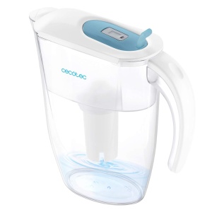 Jarra Purificadora de Agua H2ONature 2400 Active de Cecotec con Filtro de Cuatro Capas y Pantalla LCD, Capacidad de 2,4 L sin Filtro, Tapa Desmontable e Incluye 3 Filtros