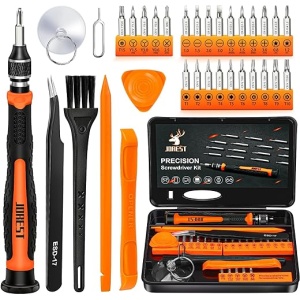 Juego de 33 piezas de destornilladores de precisión JOREST con puntas Torx T1 T2 T3 T4 T5, TR6 T7 T8 T9 T10 T15, Triwing Y00, P2/P5, -1.0/2.0, etc, para Switch, PS4, Joycon,...