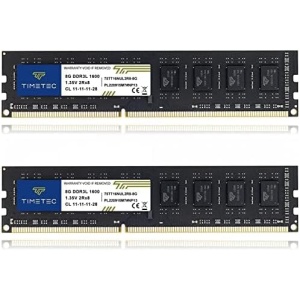 Kit de 16GB Timetec DDR3L/DDR3 1600MHz PC3L-12800/PC3-12800 No ECC Sin Buffer 1.35V/1.5V CL11 2Rx8 Doble Ranura 240 Pines UDIMM
