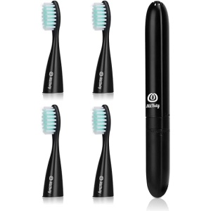Kit de Cepillo de Dientes Eléctrico de Viaje con 4 Cabezales de Recambio, Cepillo de Dientes Eléctrico Sónico, Impermeable, Perfecto para el Cuidado Bucal Diario en tus Viajes