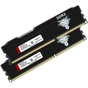 Kit de Memoria RAM para Escritorio, DDR3 de 16GB (8GBx2) a 1600MHz, Tipo UDIMM para PC3-12800 sin ECC ni búfer, 1.5V CL11, de Doble Rango 2Rx8 y 240 Pines, Módulo de...