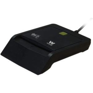 Lector de DNI electrónico Woxter 3.0 y 4.0, compatible con tarjetas Smart Cards o tarjetas inteligentes, para Mac y Windows, color negro