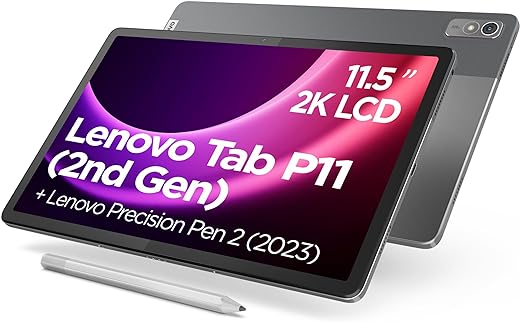 Lenovo Tab P11 (2ª Generación) - Tableta de 11.5" 2K (MediaTek Helio G99, 4GB de RAM, 128GB expandibles hasta 1 TB, 4 Altavoces, WiFi6E + Bluetooth, Android 12L) Precision Pen 2...
