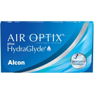 Lentes de contacto de reemplazo mensual Air Optix plus HydraGlyde, Pack de 6, R 8.6 mm, D 14.2 mm, -2 Diopt