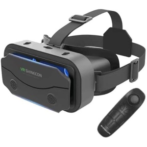 Lentes de Realidad Virtual 3D, Lentes de Realidad Virtual Cómodas para Smartphones de 4,5 a 7,2 Pulgadas, Compatible con Samsung, Android, Ángulo de Visión de 90-100°, Rotación...